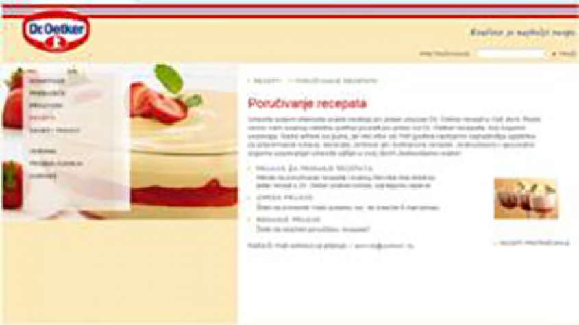 Ordering Dr.Oetker recipes
