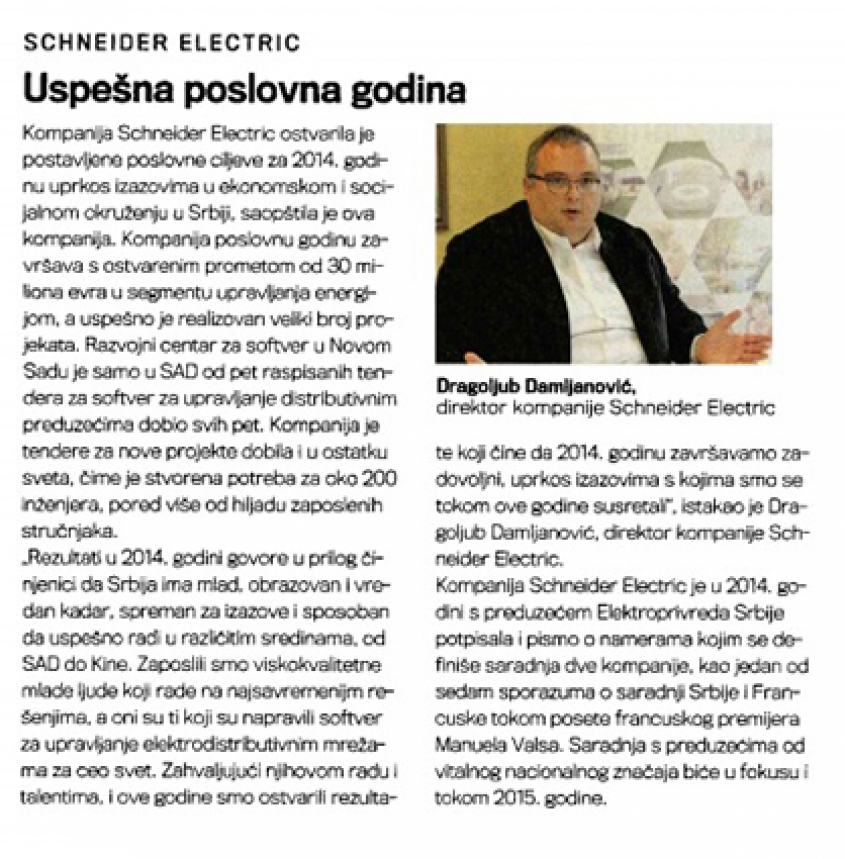 Successful Business Year for Schneider Electric