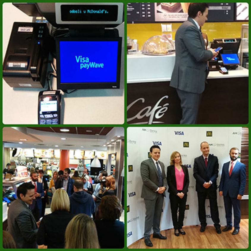 McDonald’s, Visa and AIK Bank Launched Visa PayWave Contactless Payments at McDonald's Serbia