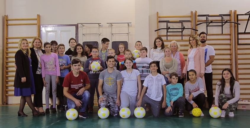 Ball donation to the  school for children with hearing impairment „Stefan Decanski“