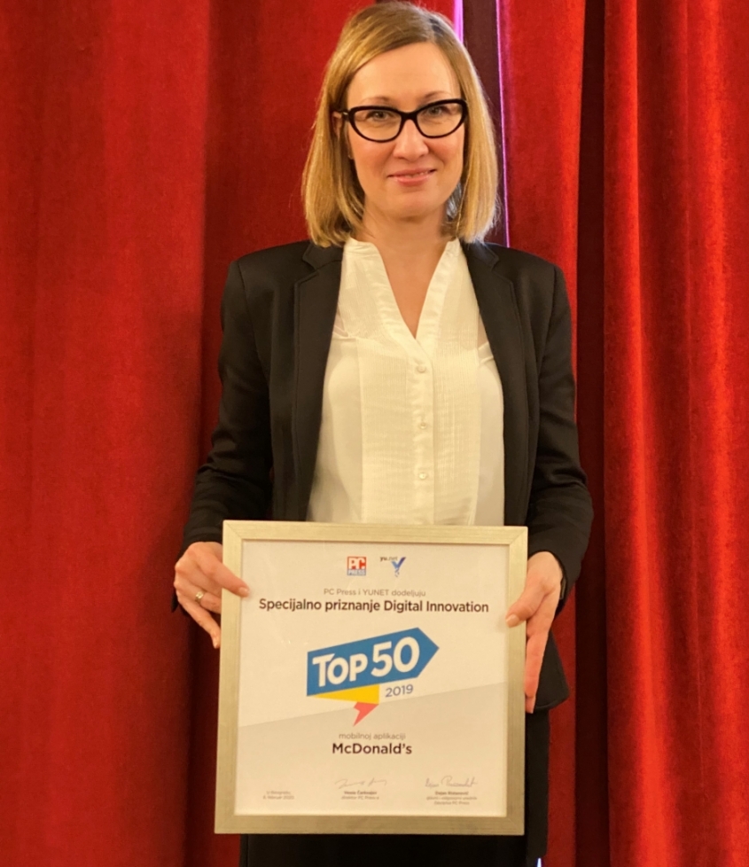 McDonald's won PC Press TOP 50 award for digital innovation 