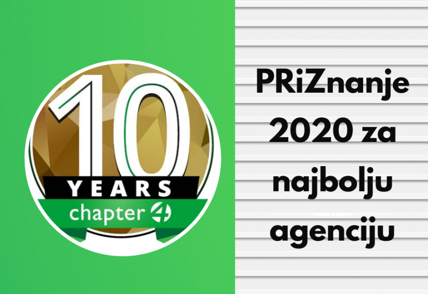 Chapter 4 – po drugi put proglašen za agenciju godine u Srbiji