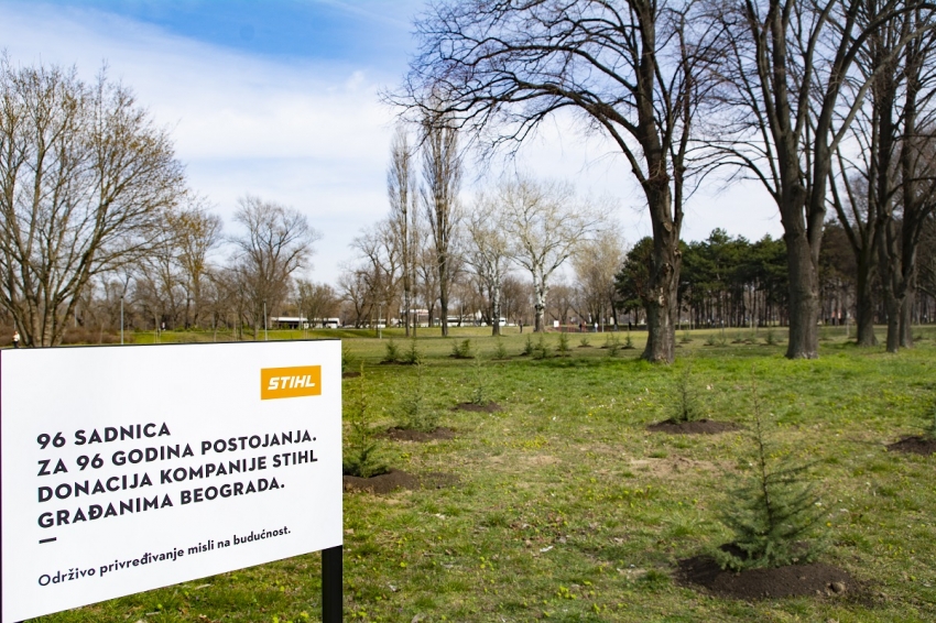 STIHL company in the action of greening urban areas