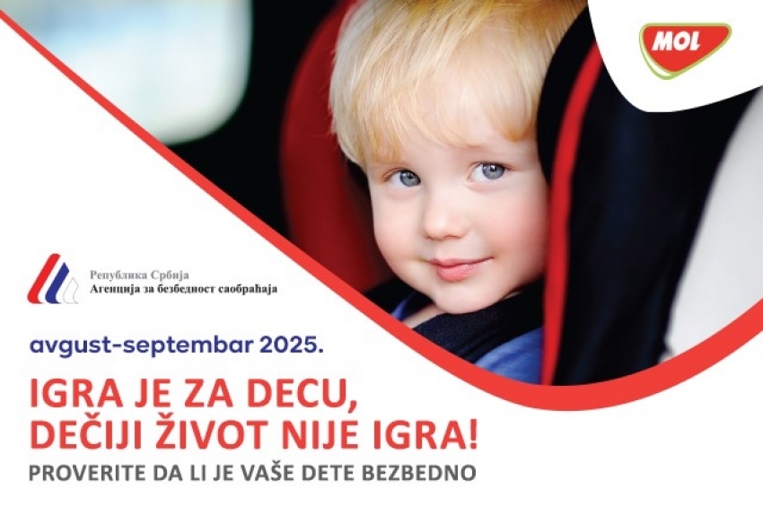 MOL Serbia i Agencija za bezbednost saobraćaja pokreću novu fazu projekta „Igra je za decu, dečiji život nije igra“