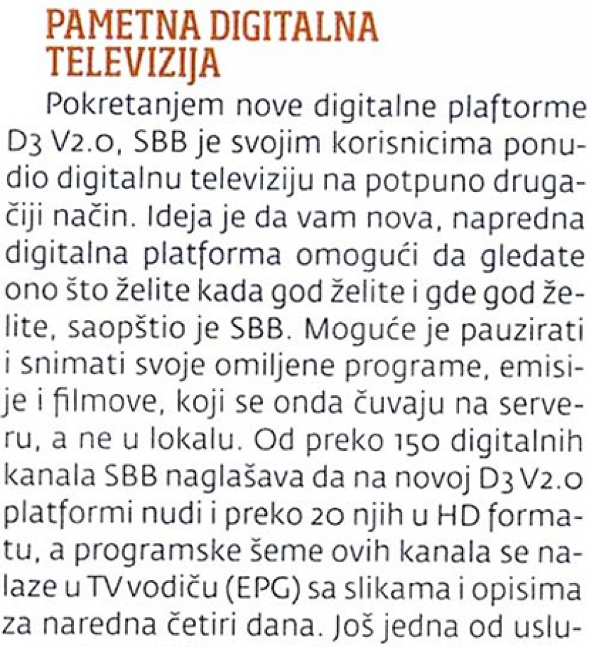 SBB u magazinu Digital